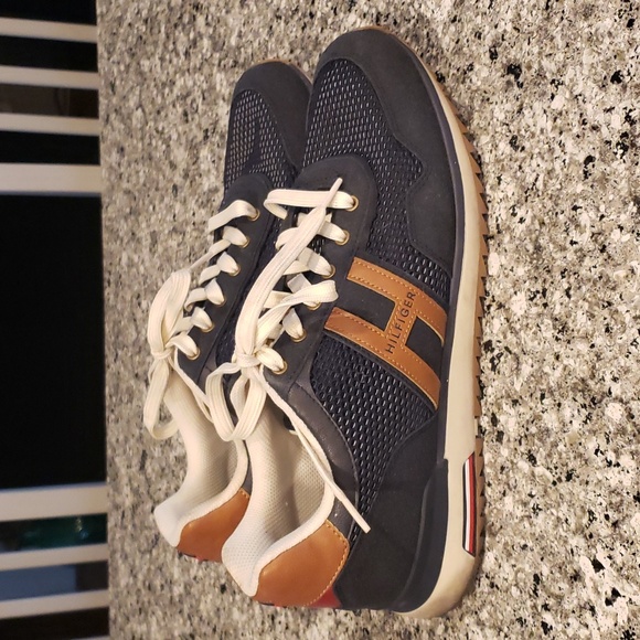 Tommy Hilfiger Other - Tommy Hilfiger Navy & Brown Sneakers